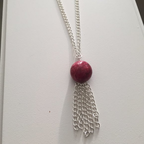 2 for $29 / Pink Dangle Chain Necklace - Picture 6 of 16
